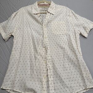 The Normal Brand short sleeve button up | L | Cream